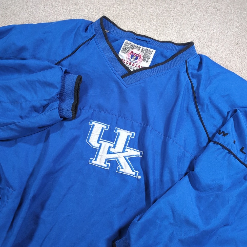Vintage University Kentucky‎ UK Wildcats NCAA Windbreaker Pullover Size Large